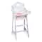 Badger Basket White & Pink Gingham Doll High Chair with Accessories